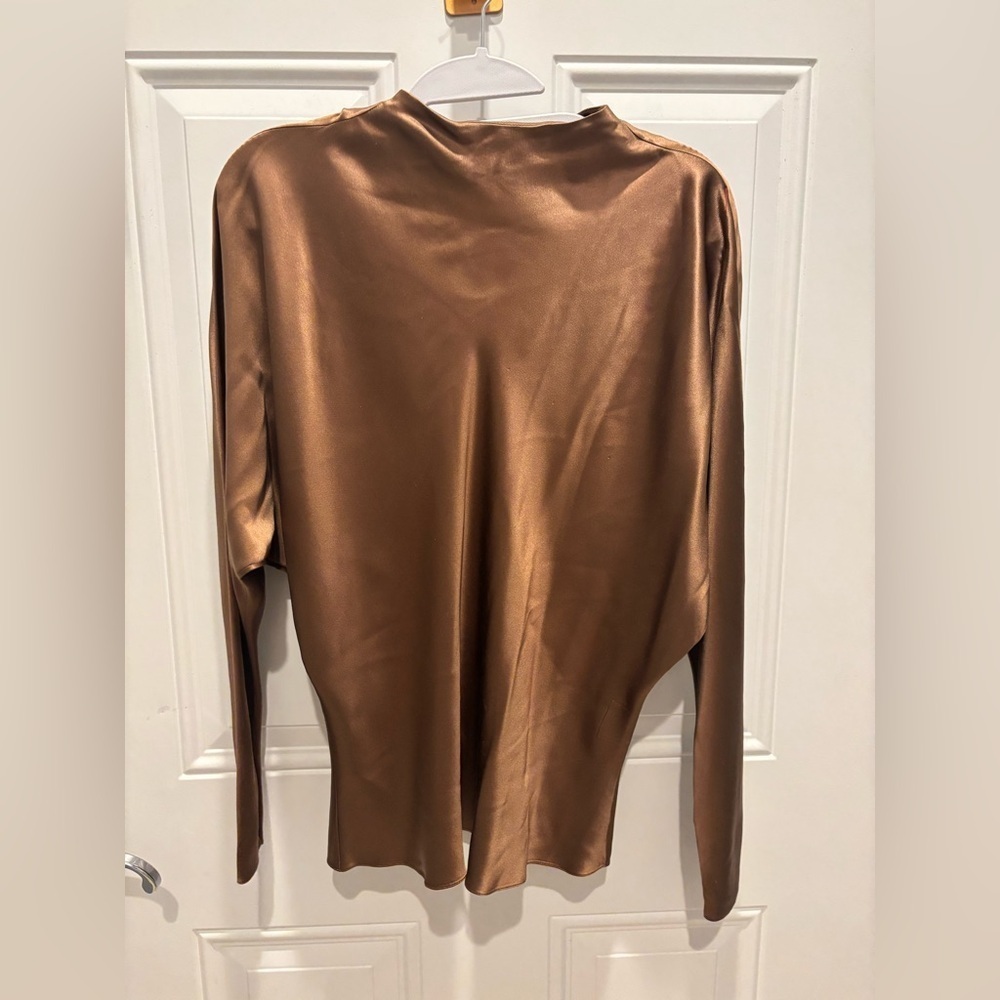 Ralph Lauren purple Label womens silk blouse long sleeves Sz 8